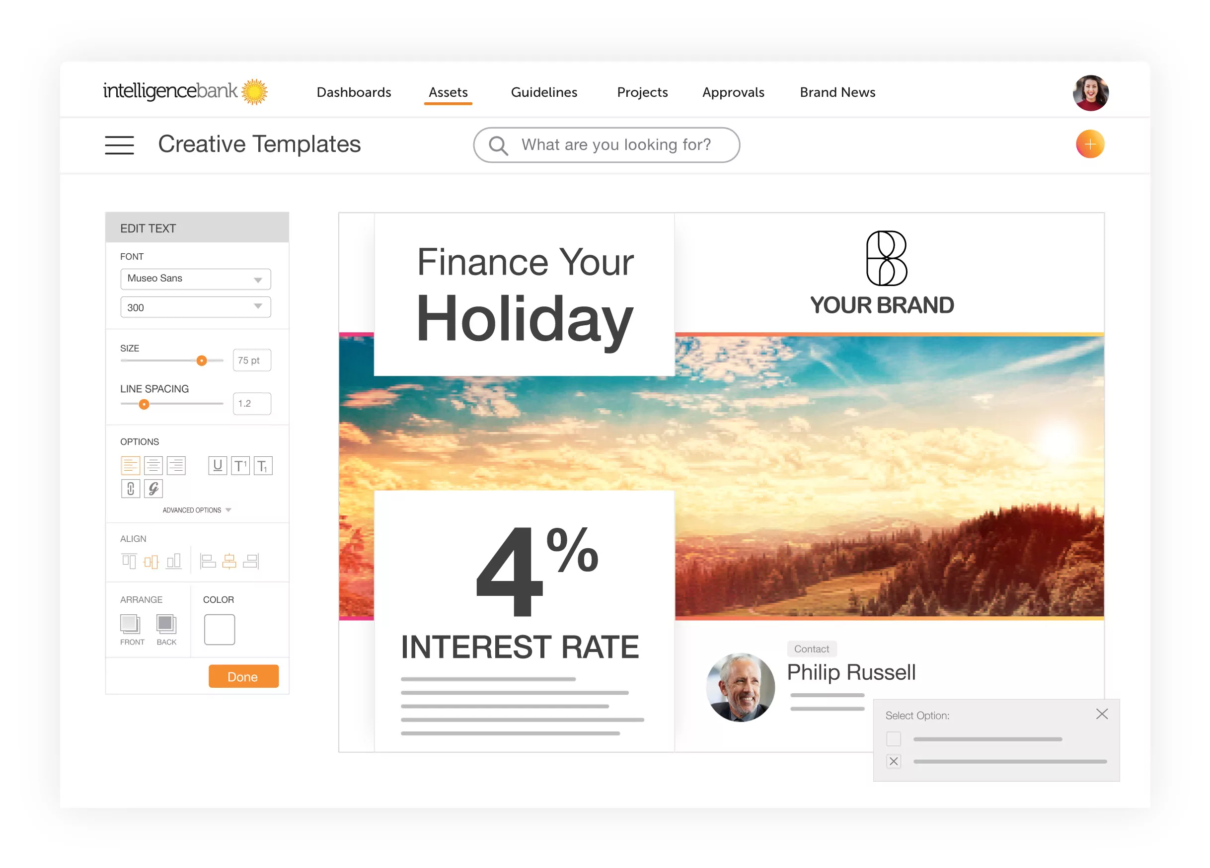 IntelligenceBank Creative Templates