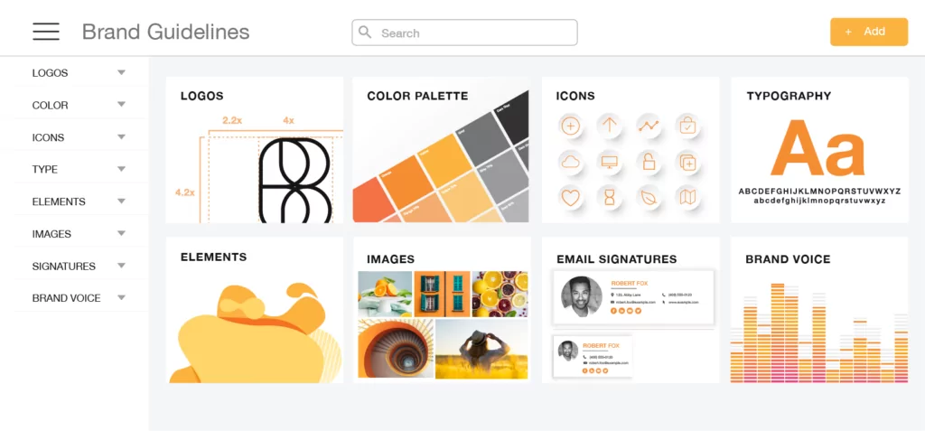 Brand and marketing compliance is more effective when brand guidelines are available online.