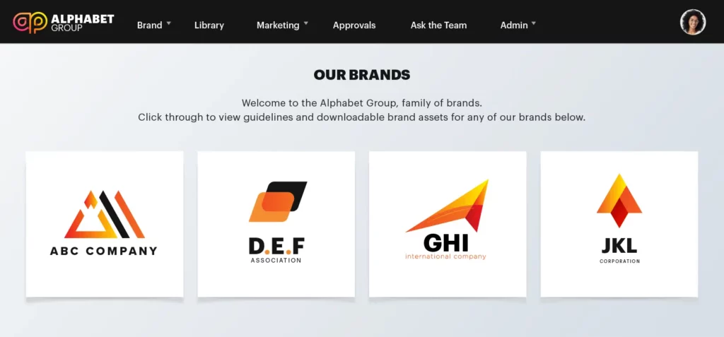 BrandHub Sub Brands Screen