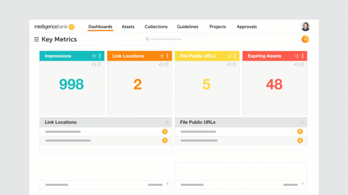 Digital Asset Management Software Dashboard