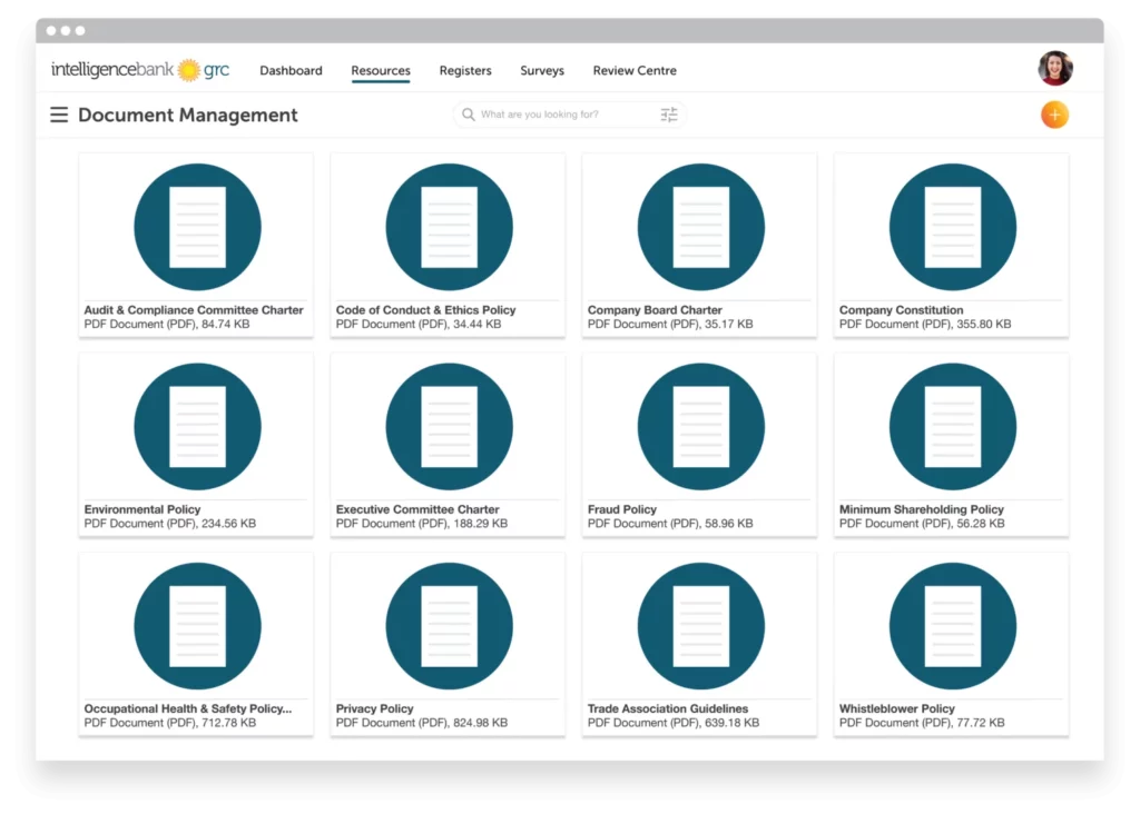 GRC Document Management Browser.png