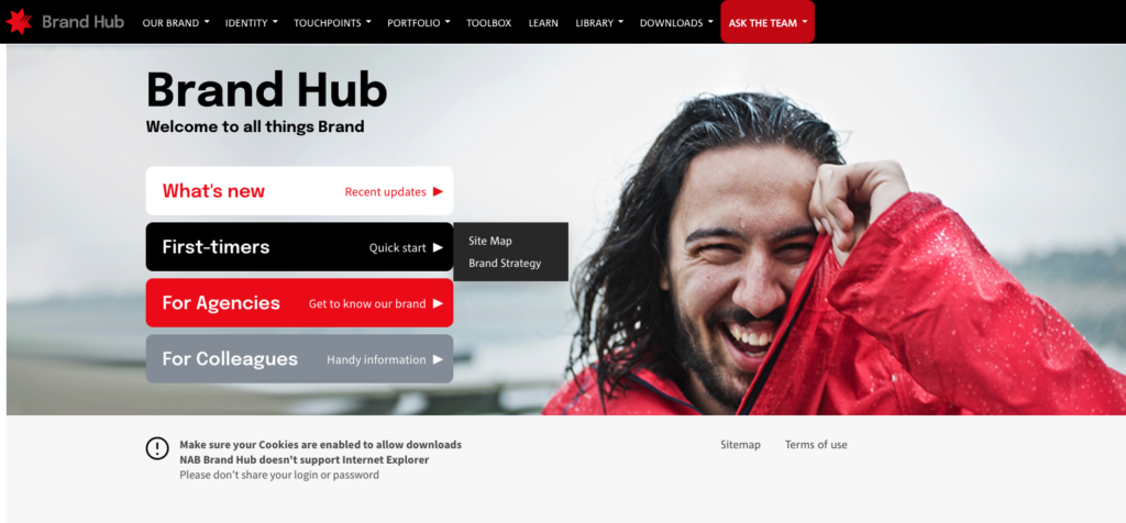 NAB Hub homepage Feb23
