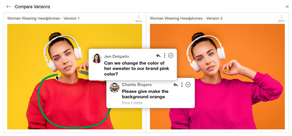 Collaborate on creative on a DAM platform.