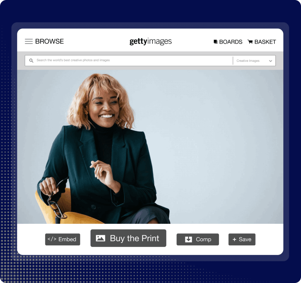 Getty Images Integration Product Graphic Square Midnight
