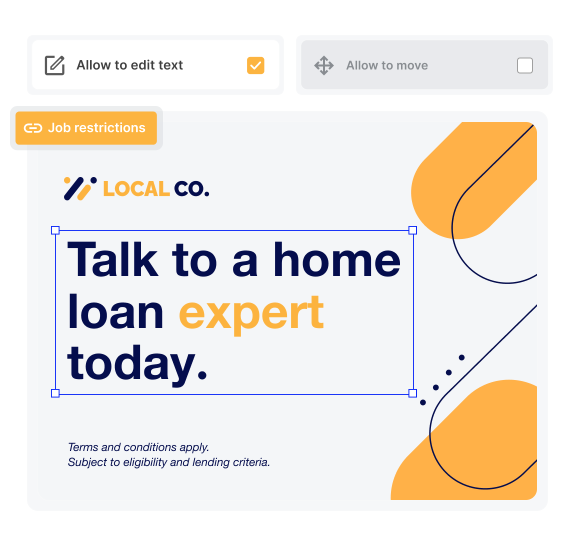 Creative Templates Restrictions Product Graphic Square Grey