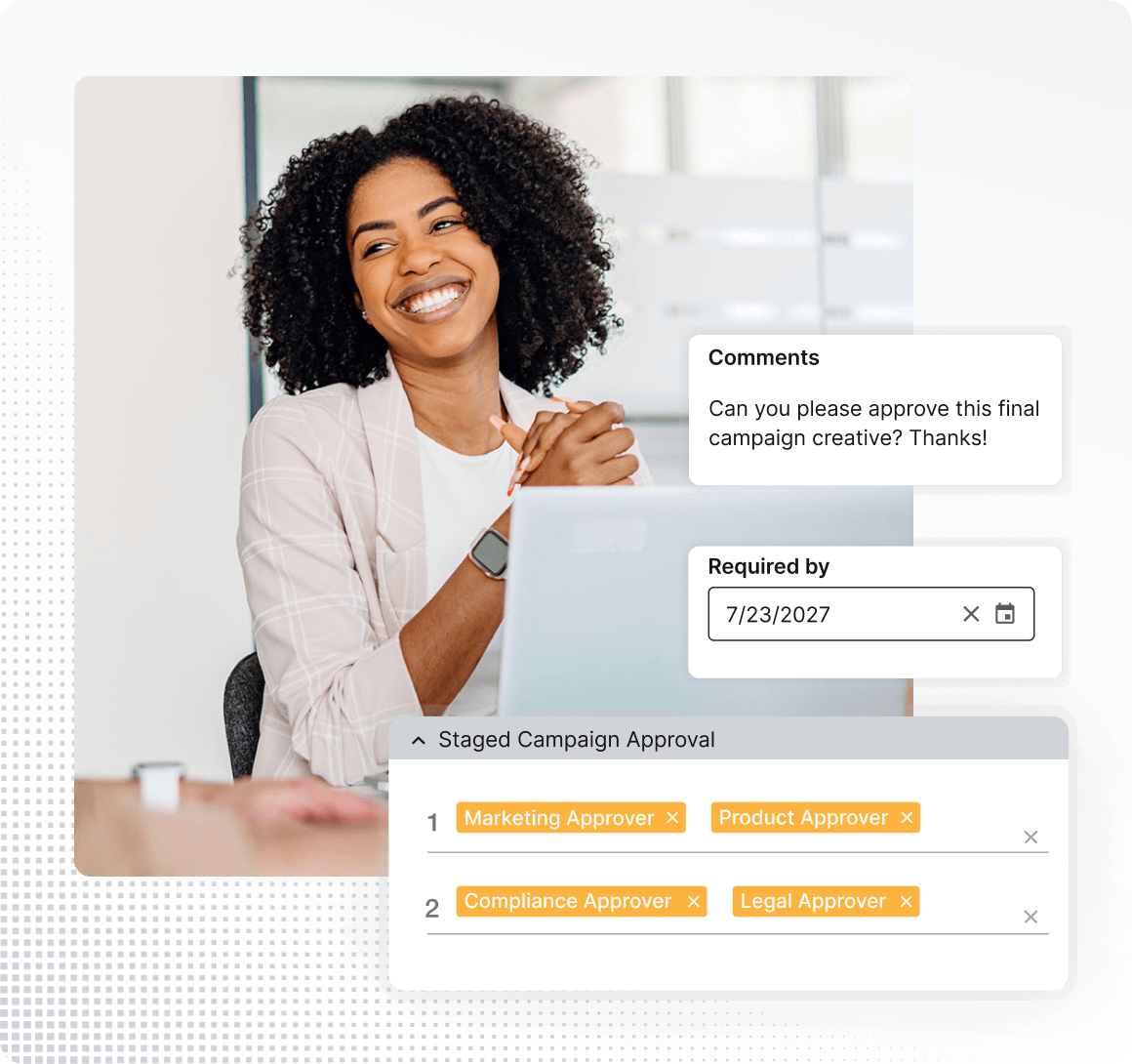 Approvals Configure Workflows Product Graphic Square Grey