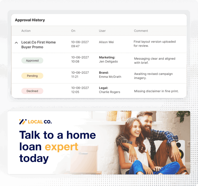 Approvals History Graphic Square Grey