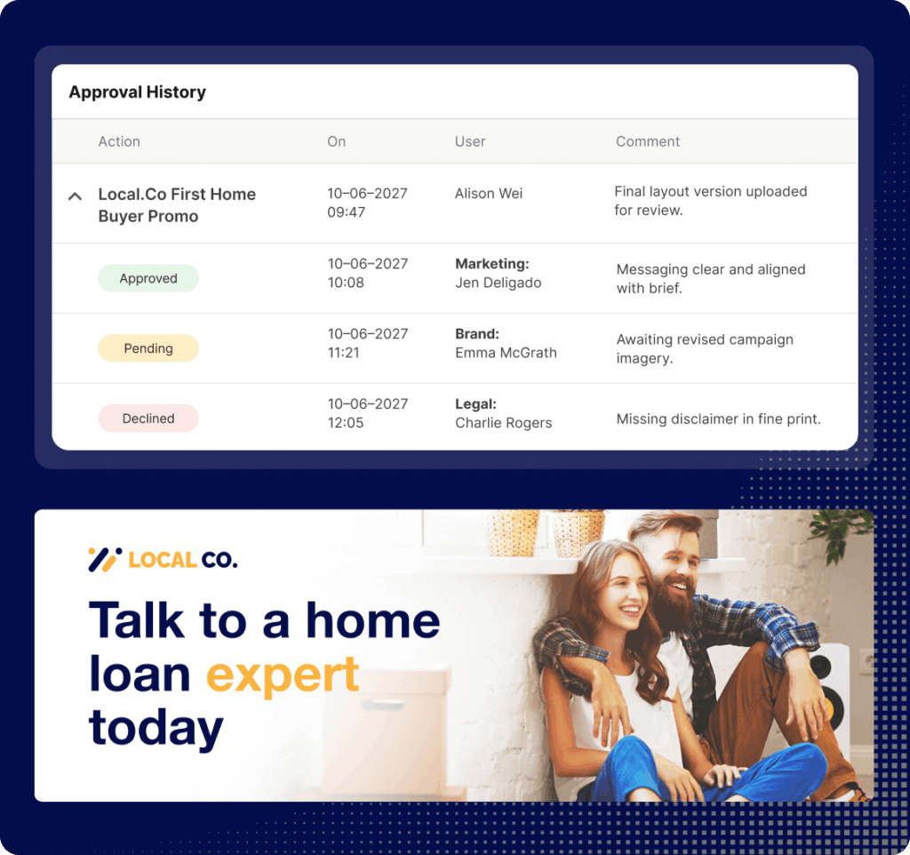 Approvals History Graphic Square Midnight