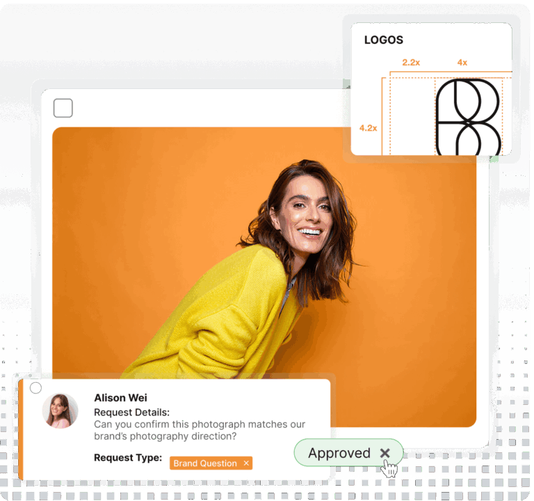 Brand Management Software Product Graphic Square Grey