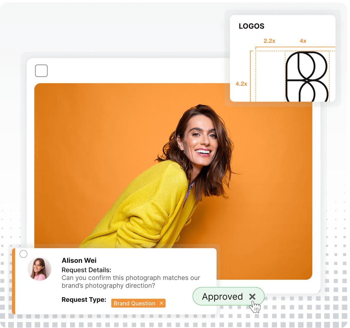 Brand Management Software Product Graphic Square Grey