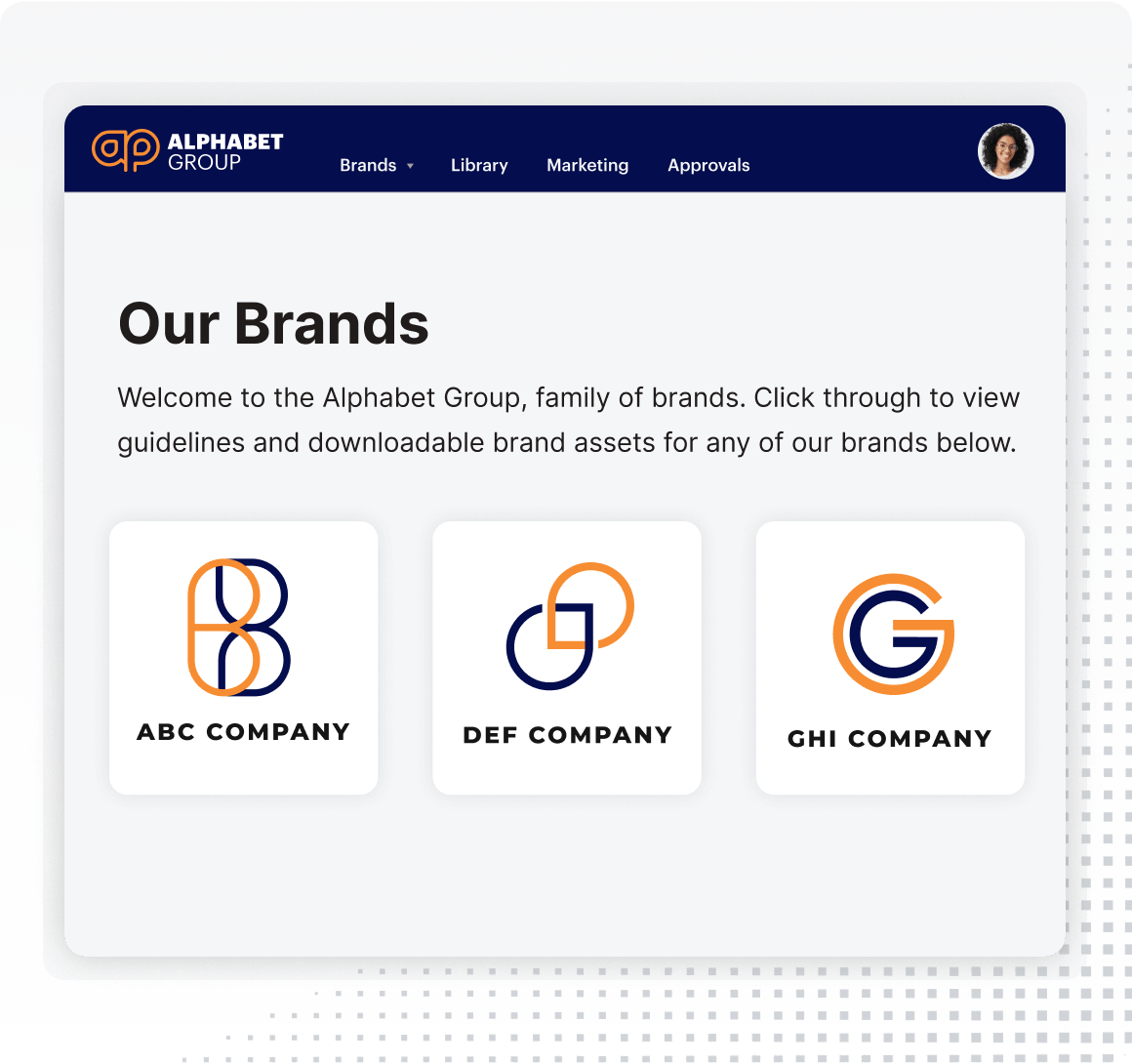 Brand Portals Brand Architecture Product Graphic Square Grey