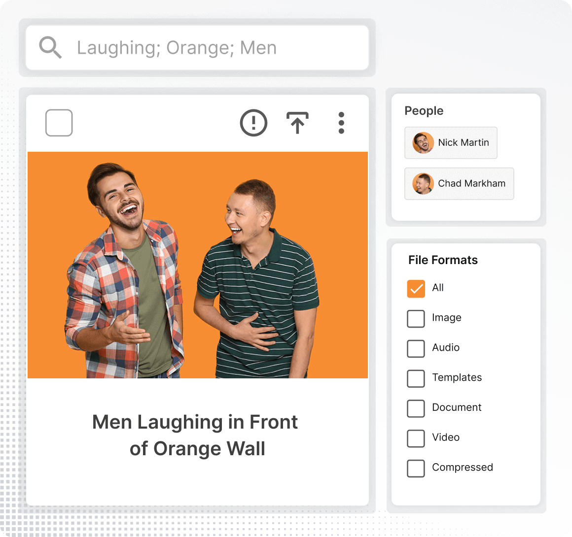 DAM Search Graphic Square Grey