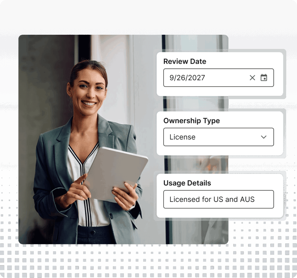 DAM Usage Rights Product Graphic Square Grey