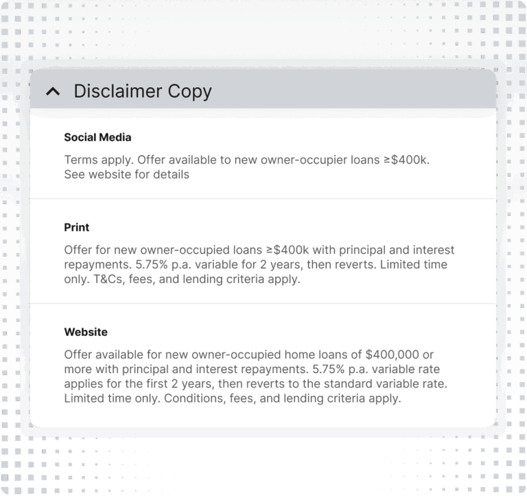 Disclaimer Engine Rules Product Graphic Square Grey