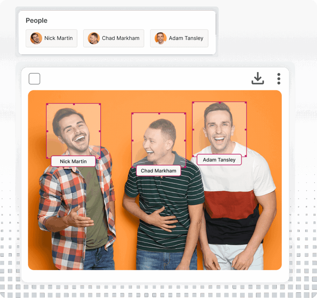 Facial Recognition Product Graphic Square Grey