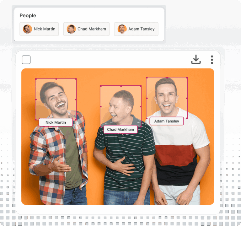 Facial Recognition Product Graphic Square Grey