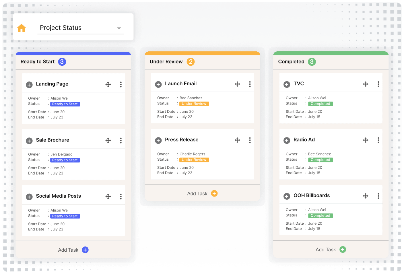 Kanban Product Graphic Wide Grey