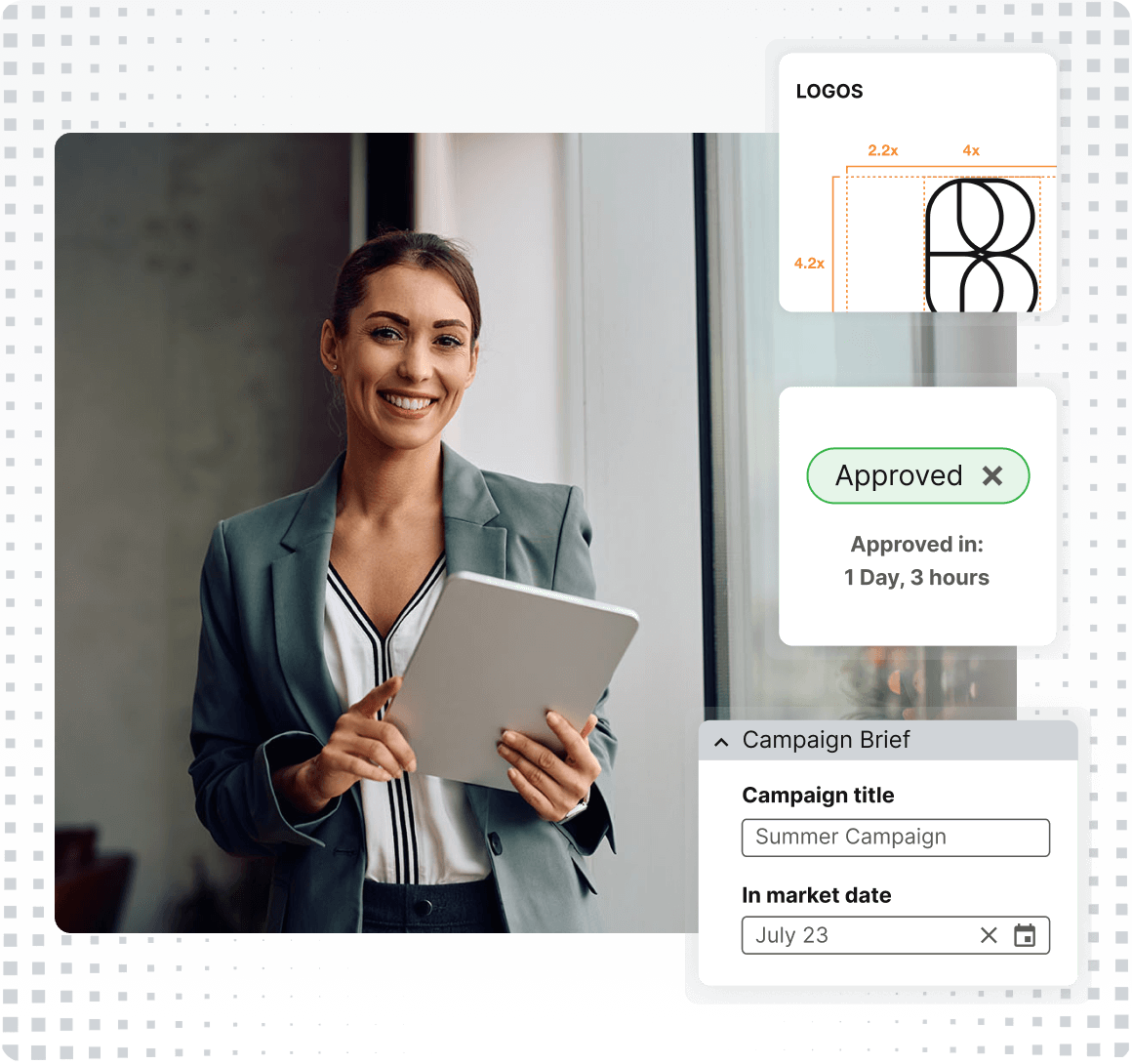 Made for your business Product Graphic Square Grey