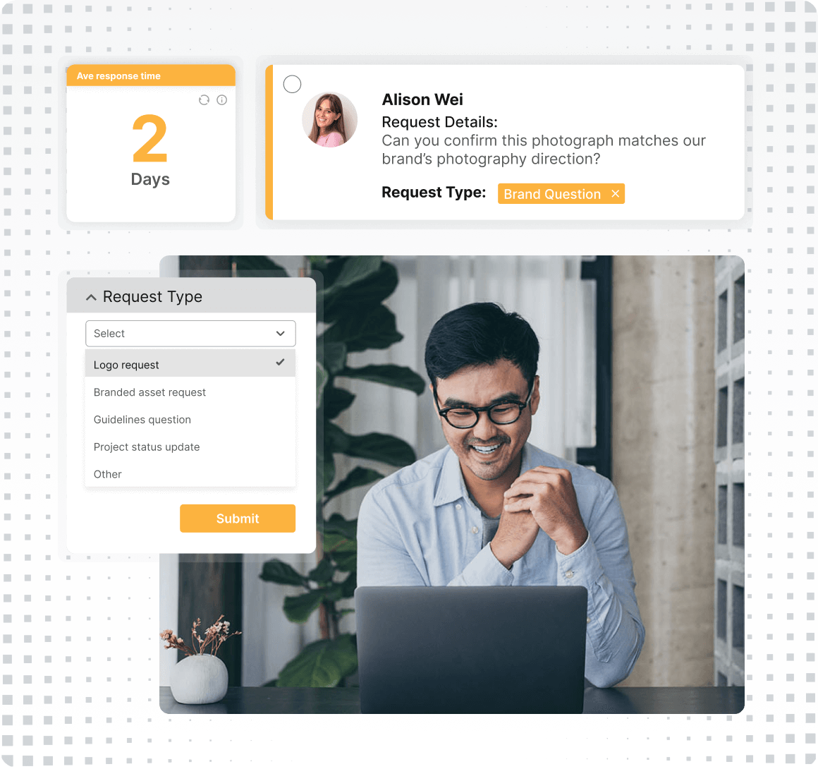 Marketing Inbox Product Graphic Square Grey