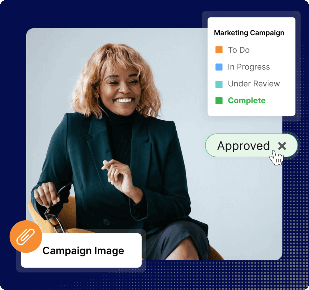 Marketing Work Management Product Graphic Square Midnight