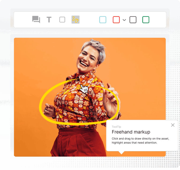 Proofing and Markups Feedback Product Graphic Square Grey