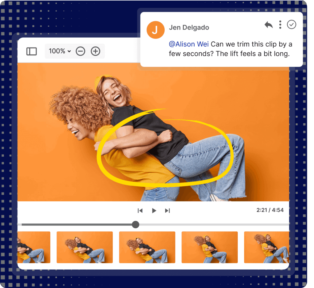 Proofing and Markups Video Product Graphic Square Midnight