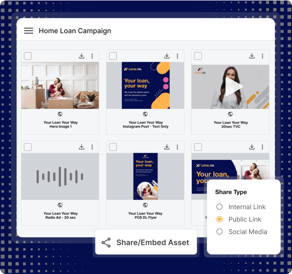 Store All Creative in DAM Product Graphic Square Midnight