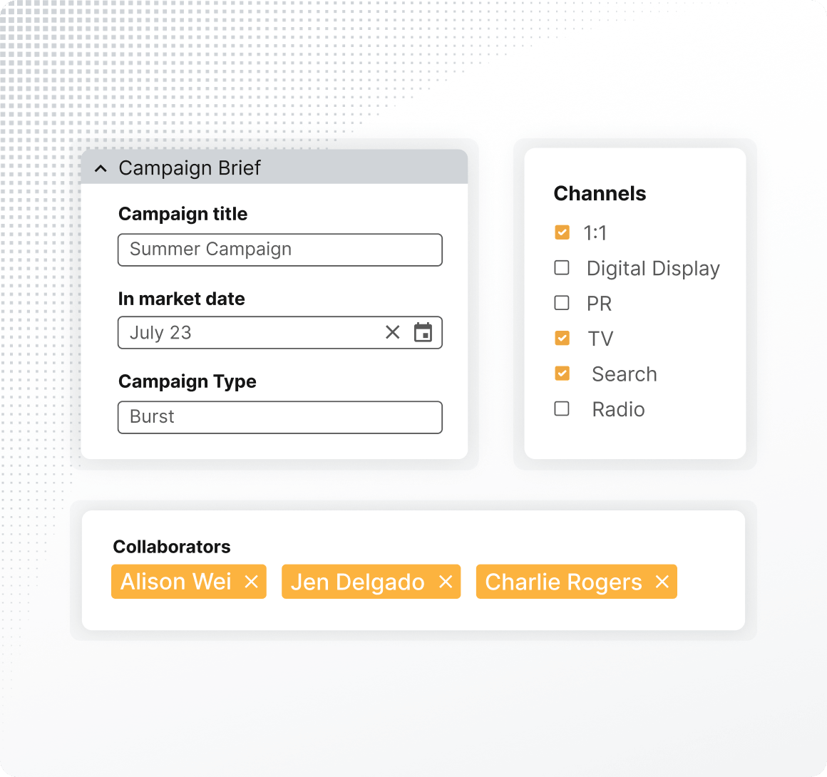 Marketing workflow software with campaign briefs and approval workflow.