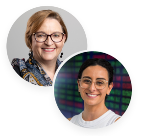 Headshots of Alex and Theresa