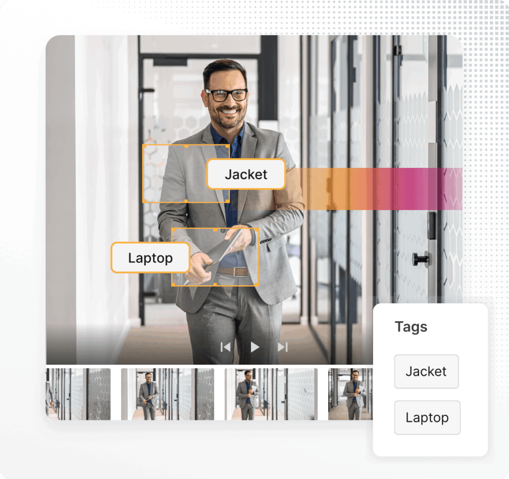 Video content being automatically tagged in digital asset management software to improve search and content discoverability.