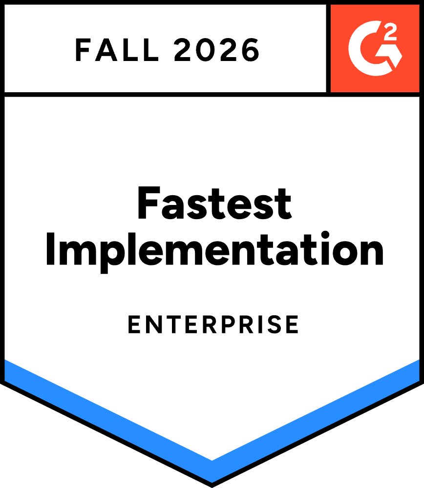 G2 Fastest Implementation Enterprise 26